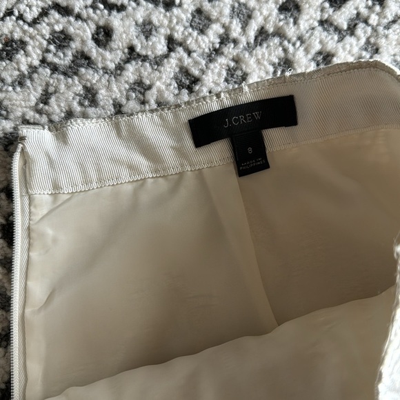 J. CREW Womens Origami Mini Skirt Metallic Matelasse Brocade Wrap Lined Zip Sz 8 - Picture 2 of 9